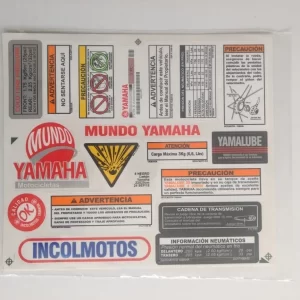CALCAS ADVERTENCIAS YAMAHA