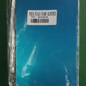 PORTA PLACA  PLANO ALUMINIO (AZUL)