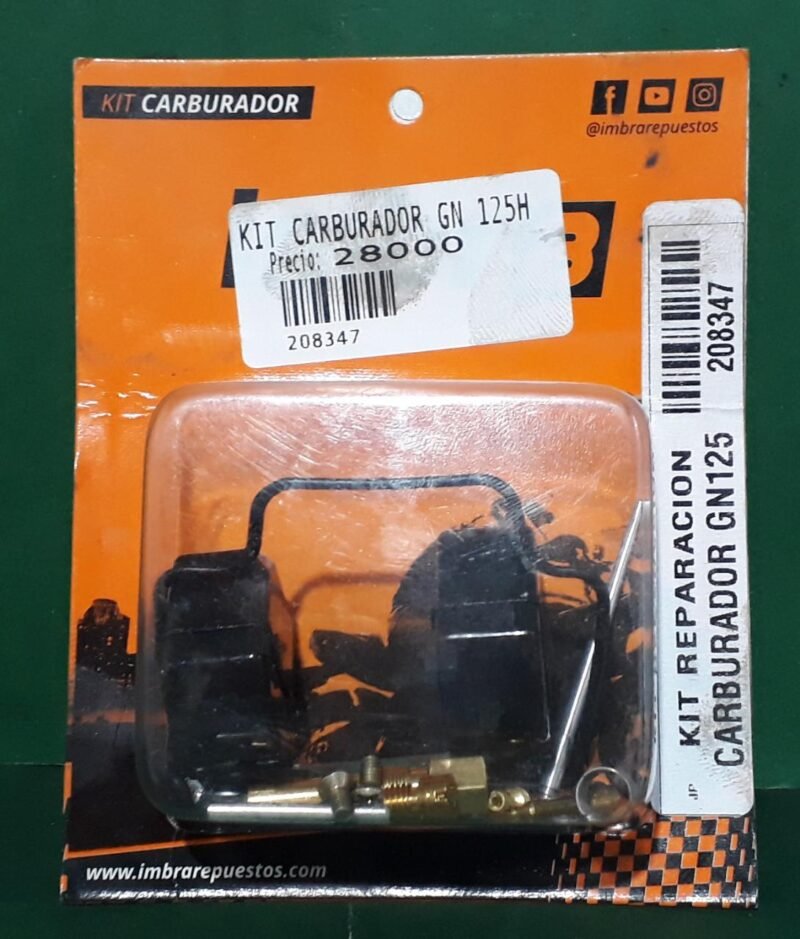 KIT CARBURADOR GN 125 H (IMBRA)